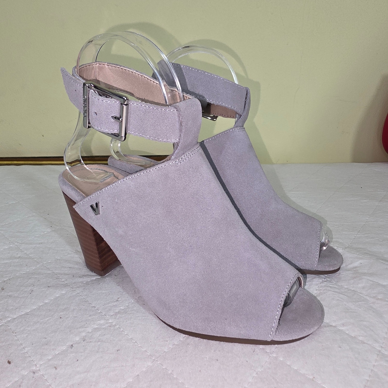 Vionic Kaia Grey Heeled Sandals Sz 5